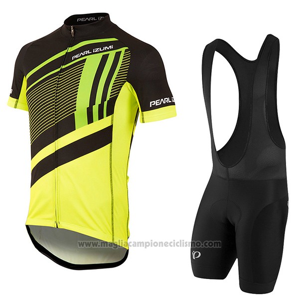 2017 Abbigliamento Ciclismo Pearl Izumi Giallo Manica Corta e Salopette